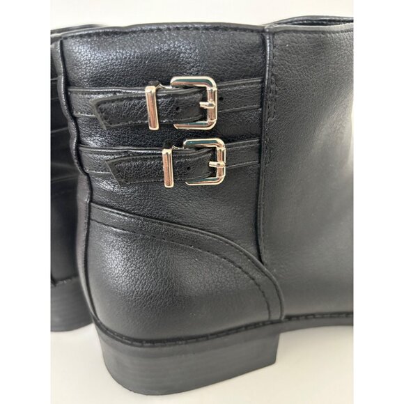 Kelly & Katie Boots 11 Ankle Double Buckle Side Zip Urban Casual Street Style - Picture 10 of 16